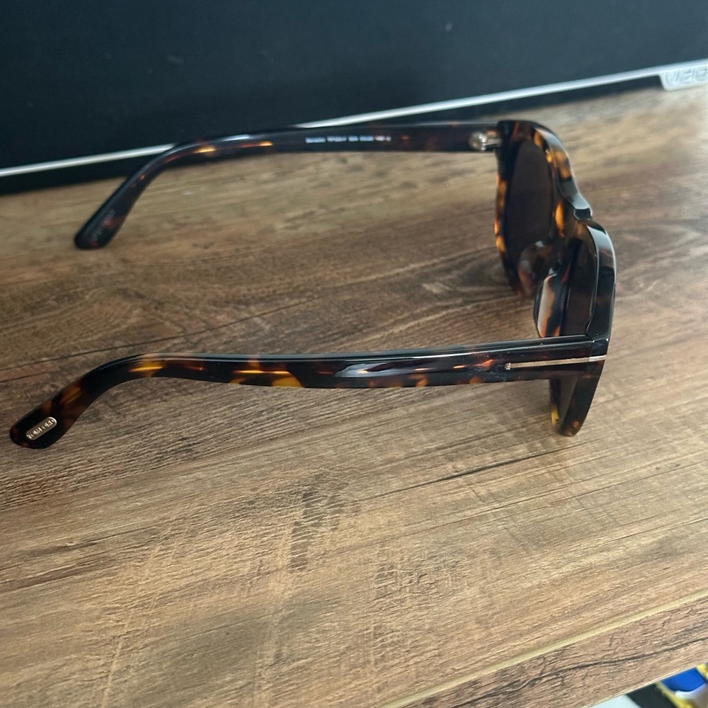 Tom Ford Benedict Tortoiseshell Round Sunglasses Brown Polarized Lenses - Picture 4 of 10